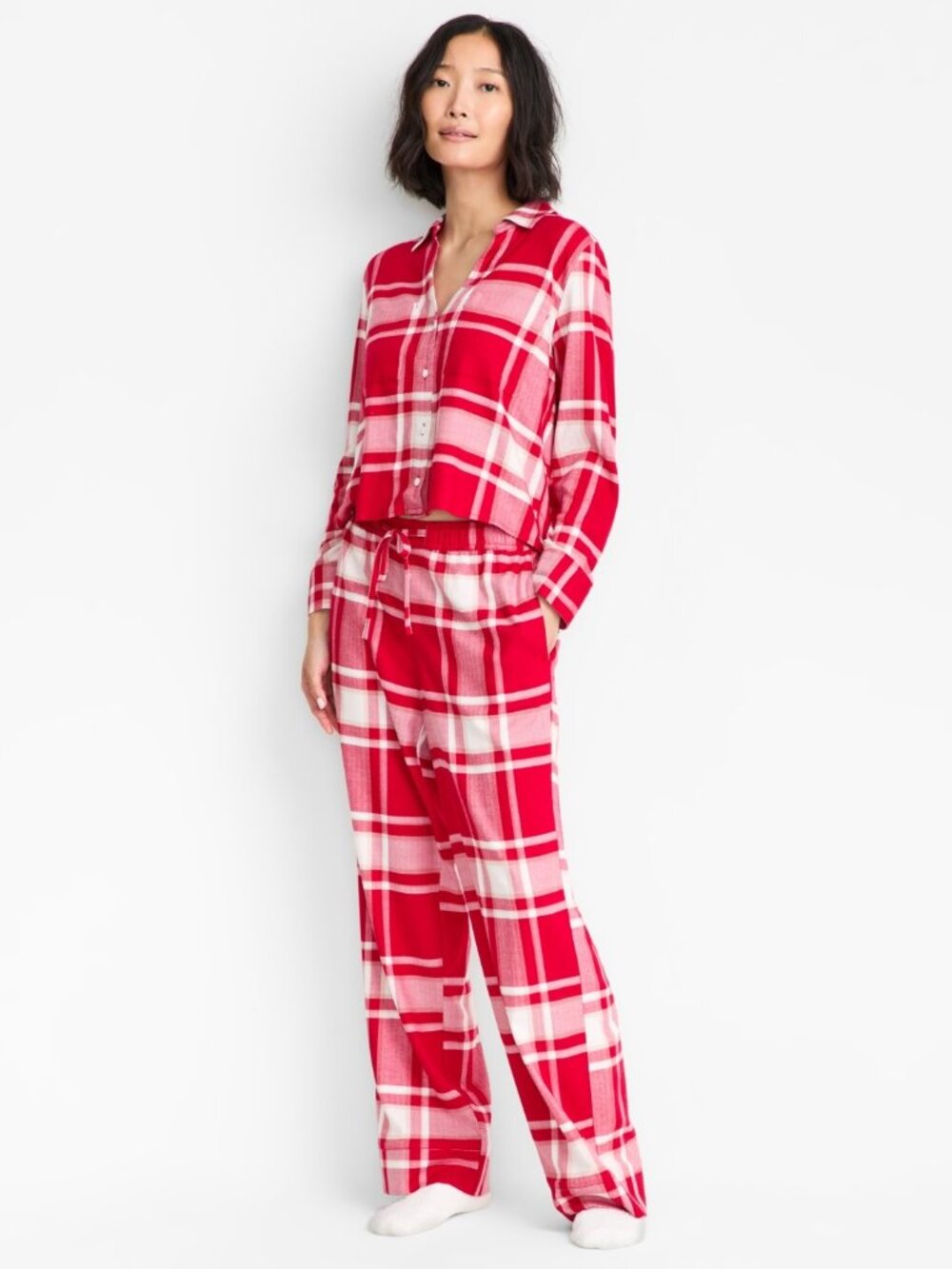 State of Day Women's Flannel Pajama Set- King Plaid XL